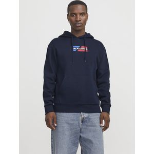 Jack&jones Jjecorp Graphic Sweat Hood Noos Heren Trui - Sky Captain 01