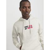 Jack&jones Jjecorp Graphic Sweat Hood Noos Heren Trui - White Melange 01