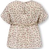 ONLY MINI - Top - Wit - Geweven Stof - Korte Mouwen - Ruches