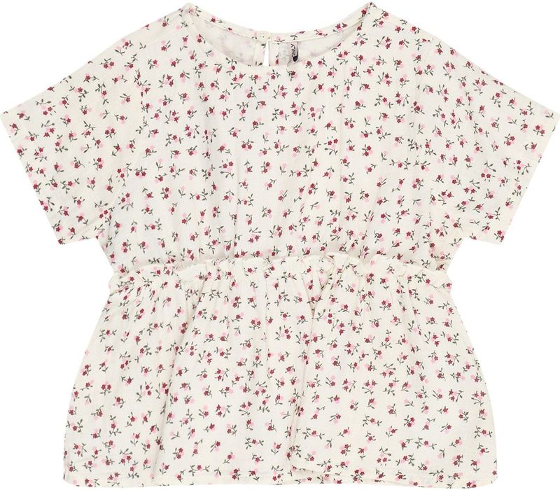 ONLY MINI - Top - Wit - Geweven Stof - Korte Mouwen - Ruches