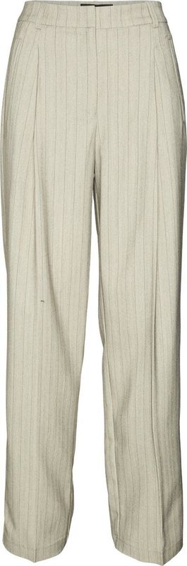 Vero Moda Broek Vmeli Hw Herringbone Straight Pants 10319631 Silver Mink/herringbon Dames