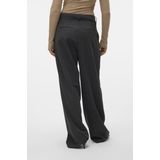 Vero Moda Broek Vmsilje Mw Wide Pinstripe Pants 10319718 Dark Grey Melan/pinstripe Dames