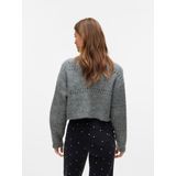 VERO MODA VMADELINA LS Short Two Way Cardigan GA, Medium grijs (grey melange), M