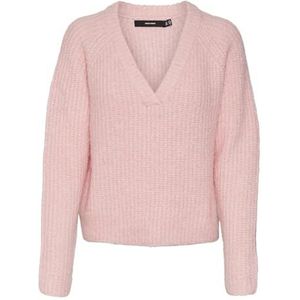 VMAWSOME LS V-hals pullover Boo, Snoep/Detail:w. Melange, S