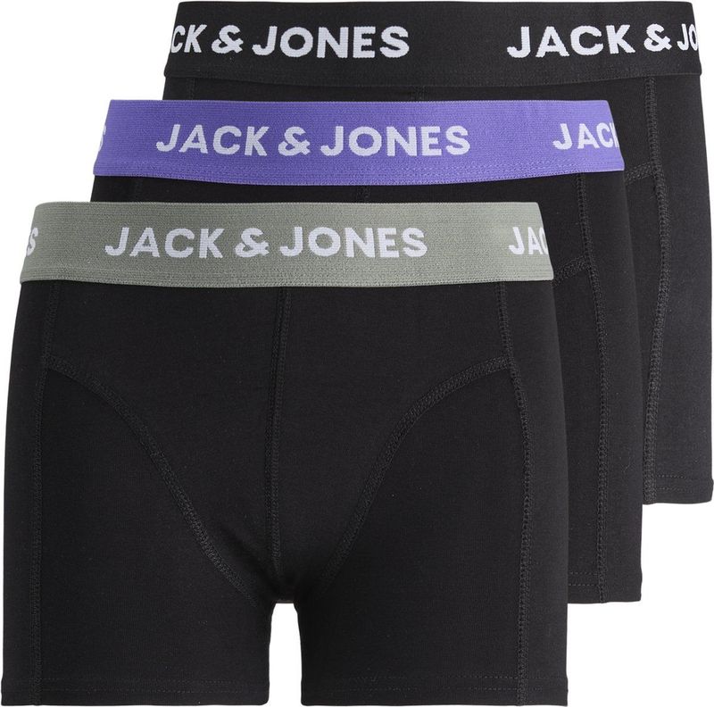 JACK&JONES - JACAXEL SOLID TRUNKS - Boxershorts - Zwart - 3 Pack