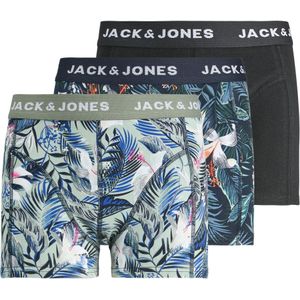 Jack & Jones - JACBRADY FLOWER TRUNKS - Boxershorts - Sky Captain - Set van 3 stuks