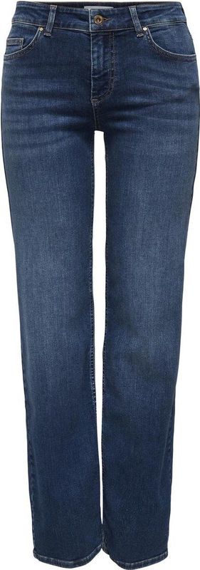 Jeans - Rechte Pijpen - Blauw - Katoen - Ritssluiting