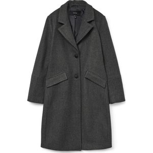 Vmfortunesara - Jas - Lang - Omkeerbaar - Knoopsluiting - Voorzakken - Volledig Gevoerd