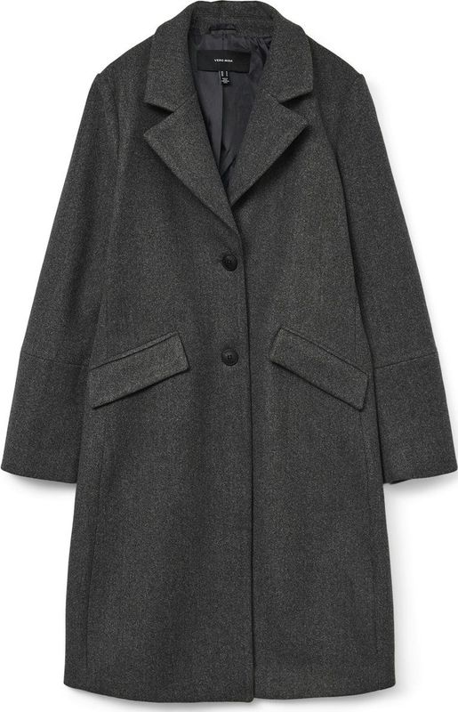 Vmfortunesara - Jas - Lang - Omkeerbaar - Knoopsluiting - Voorzakken - Volledig Gevoerd