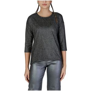 Vero Moda - Glitter Top - Zwart - Lange Mouwen - Viscose
