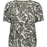 Wikkeltop - Print - V-Hals - Korte Mouwen - Regular Fit