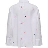 Only Blouse Onlnew Lina Grace Ls Emb Shirt Noos 15283743 Bright White Dames Maat - L