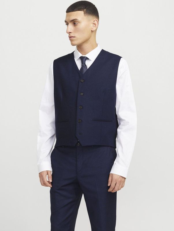 Gilets - Twill - Groen - 57% Gerecycled Polyester, 32% Wol