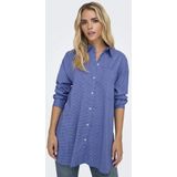 Only - Amparo Blouse - Blauw/Wit - Polyester/Viscose