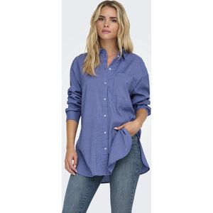 Only - Amparo Blouse - Blauw/Wit - Polyester/Viscose