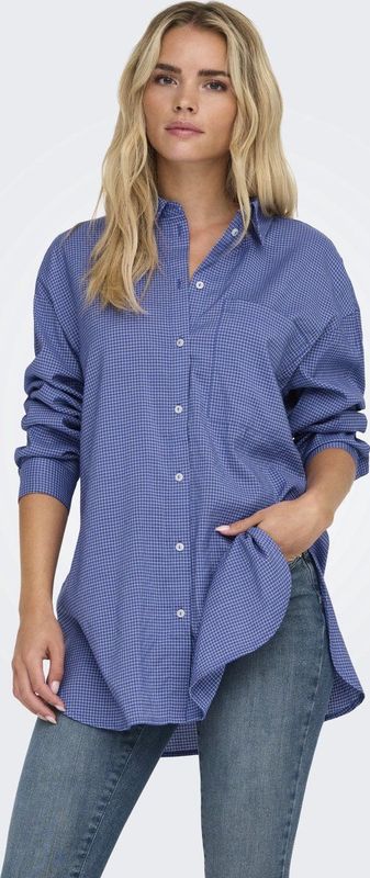 Only - Amparo Blouse - Blauw/Wit - Polyester/Viscose