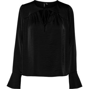 Vero Moda - Vmmary Ls String Top Wvn Ga - Blouse - Zwart
