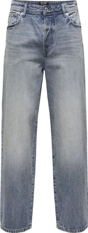 Jeans - Loose Fit - Vintage Wassing - Mid Waist - Gulp met Knopen