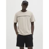 JACK & JONES - Jcofusion Full Branding Tee - T-shirt - Lichtbeige - 1 stuk