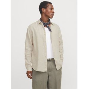 Overhemd - Twill - Lichtblauw - 100% Linnen - Relaxte Pasvorm