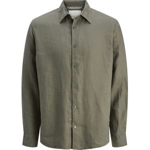 Overhemd - Blauw - 100% Linnen - Relaxte Pasvorm