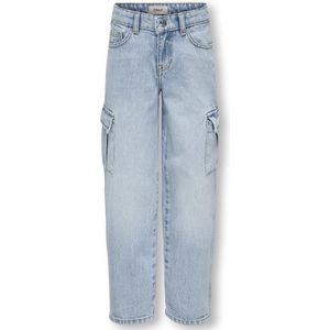 Kids ONLY Zomer jeans broek meisjes blauw - Wide Leg Fit - Kogharmony