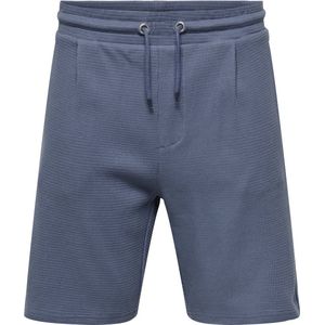 Only & Sons - Onscal Reg Struct Pleat Shorts - Blauw - Katoen