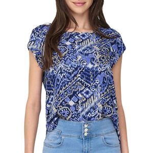 Blouse - ONLVIC - Gevoerde Zoom - Ronde Hals - Losse Pasvorm - Kwartmouw