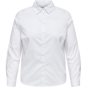 Only Carmakoma - Carstretchy Life L/S Shirt - Blouse - Zwart - Katoen