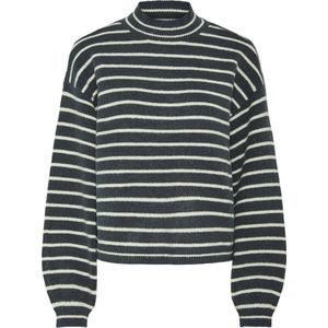 pieces - PCPENNA LS HIGH NECK KNIT - Gebreide Trui - Ombre Blue Stripes