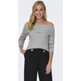 Only - Onlkatia Life - Trui - Grijs Melange - Off Shoulder - Dames
