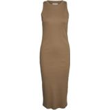 Jurk - O-hals - Mouwloos - Jersey - Slim Fit - Enkel Lengte