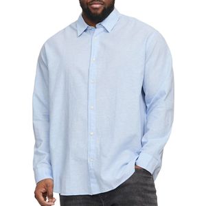 JACK&JONES PLUS JJEBREEZE Overhemd - Chambray Blue - Linnenmix