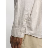 JACK & JONES PLUS SIZE linnen casual overhemd beige