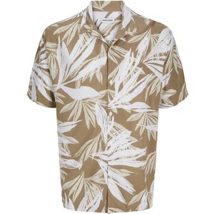 JACK&JONES - JJEJEFF TROPICAL AOP RESORT SHIRT - Heren - Overhemd - Licht - Keperstof
