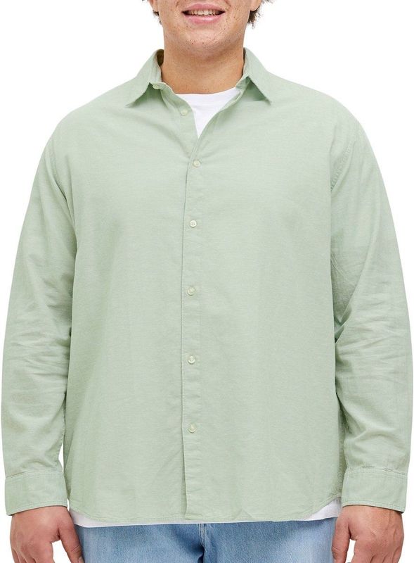 JJEBREEZE T-shirt LS SN PLS, Iceberg Green, 4XL grande taille