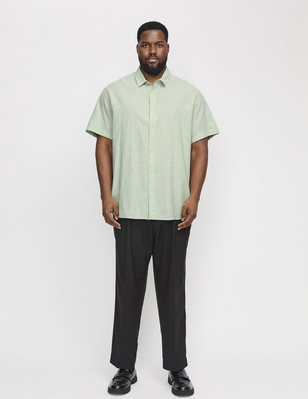 Popeline - Overhemd - Korte Mouwen - Plus-Size - Regular Fit