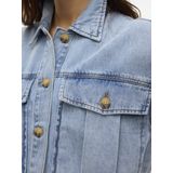 VERO MODA VMSILKA DNM SHACKET YO367 Dames Denim jas - Light Blue Denim
