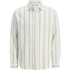 Jack & Jones - Regent Dobby Long Sleeve Shirt - Blauw - Katoen - Lange Mouwen