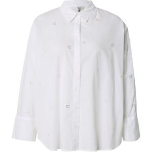 Only - Casual Blouse - Wit - 100% Katoen - Regular Fit