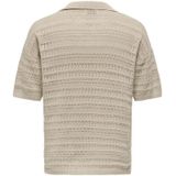 Only & Sons - V-Neck Short Sleeve Polo Shirt - Beige - Katoen