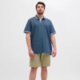 JACK&JONES PLUS Jjepaulos Ss Noos Ps Poloshirt voor heren, Oceanview/detail: play