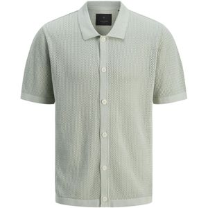 JACK & JONES Heren Jprblaarto Knit Polo Ss, Aqua Gray, L