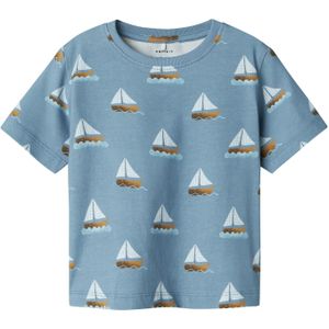Name it - NMMFILLE SS TOP BOX - Blauw - T-shirt - Jongens