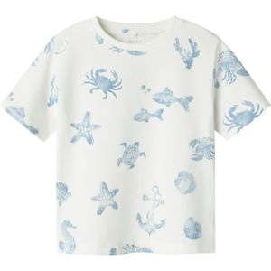NAME IT Jongens Nmmfille SS Top Box, cloud dancer, 110