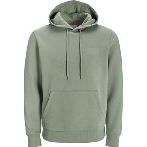 Jack&jones Plus Jjecorp Logo Sweat Hood Noos Pls Heren Trui - Iceberg Green Small Print