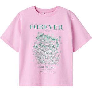 Name It - Nkfdask Ss Nreg Top - T-shirt - Pink Frosting - Kinderen