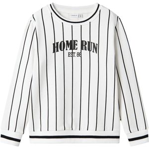 Sweatshirt - Rubberen Print - Ronde Hals - Lange Mouwen - Geribbelde Manchetten