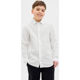 JACK & JONES Junior - Overhemd - Blauw - Popeline - Lange Mouwen