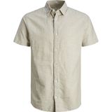 JJBreeze - Overhemd - Mélange - Katoen - Regular Fit - Kwartmouw